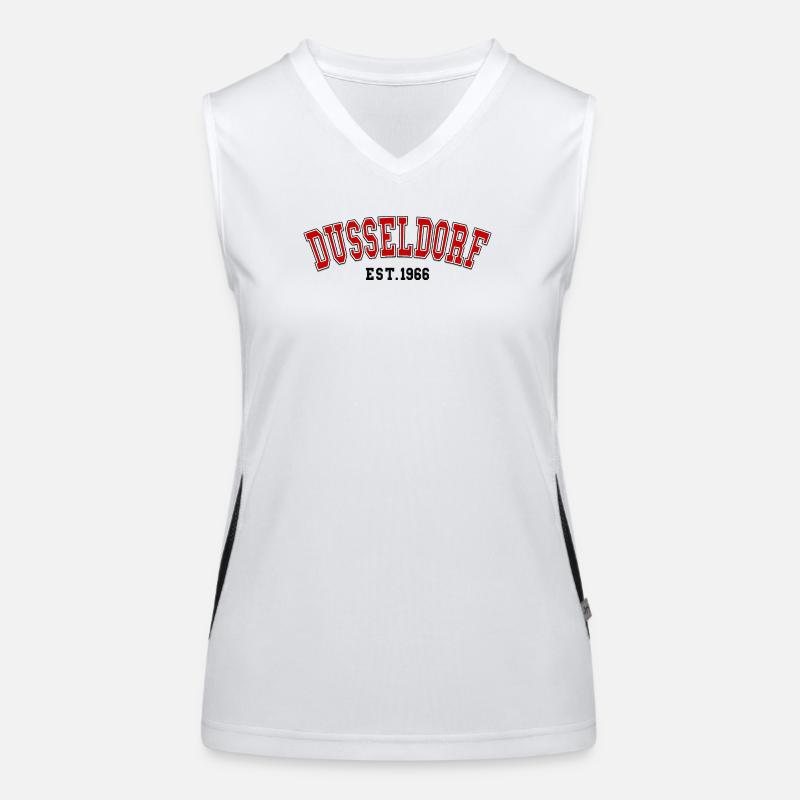 Dusseldorf Est. 1966 - Women's Functional Contrast Tank Top - white/black