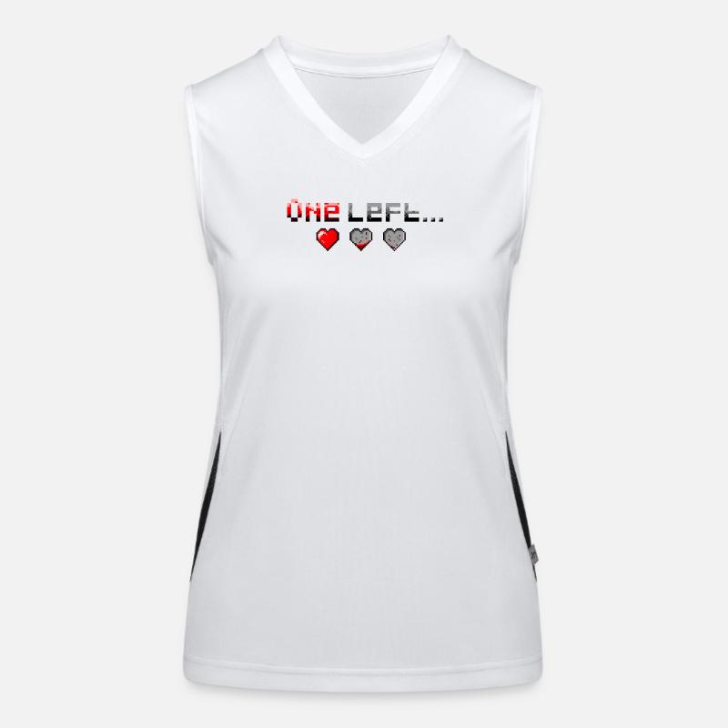 Pixel Art One Heart Left Funktionelles Kontrast-Tank Top für Frauen