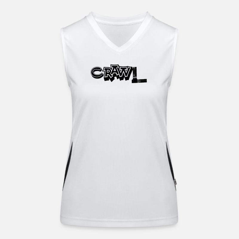 Crawl - Women's Functional Contrast Tank Top - white/black