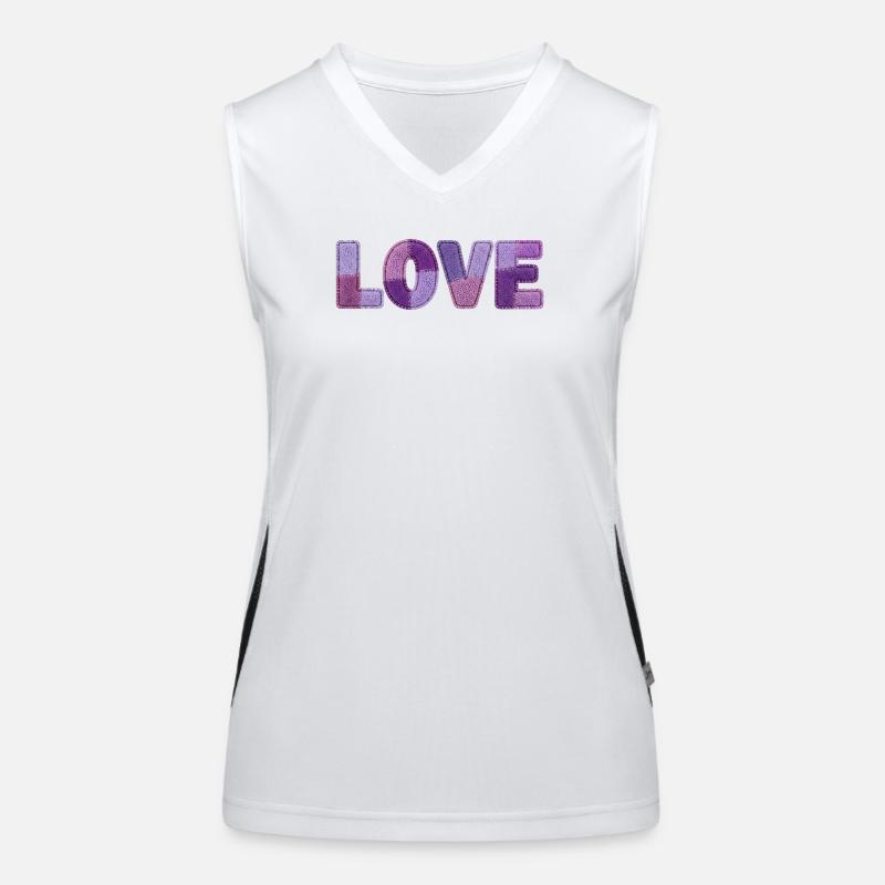 Patchwork Love – Trend Print Funktionelles Kontrast-Tank Top für Frauen