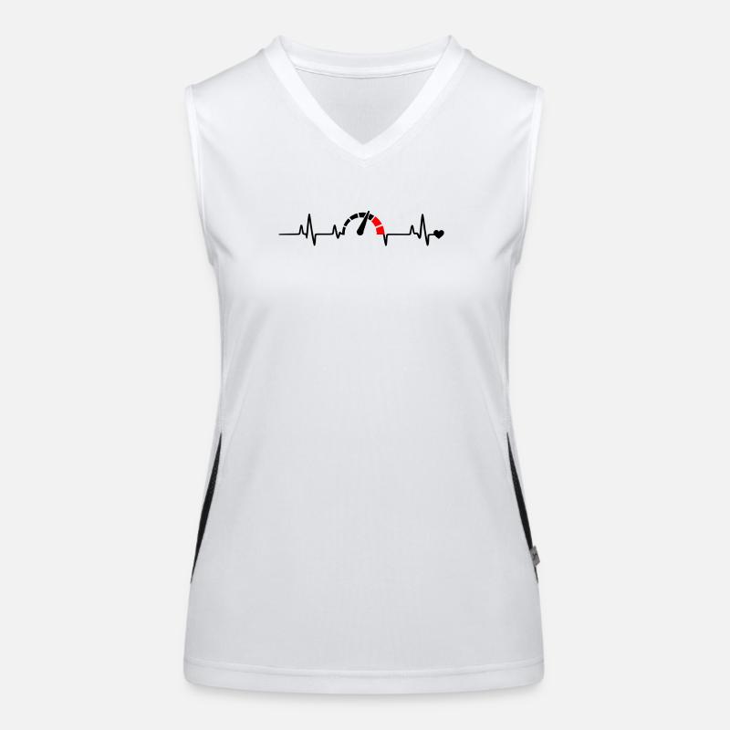 Roter Segmentbogen Logo Muster Funktionelles Kontrast-Tank Top für Frauen