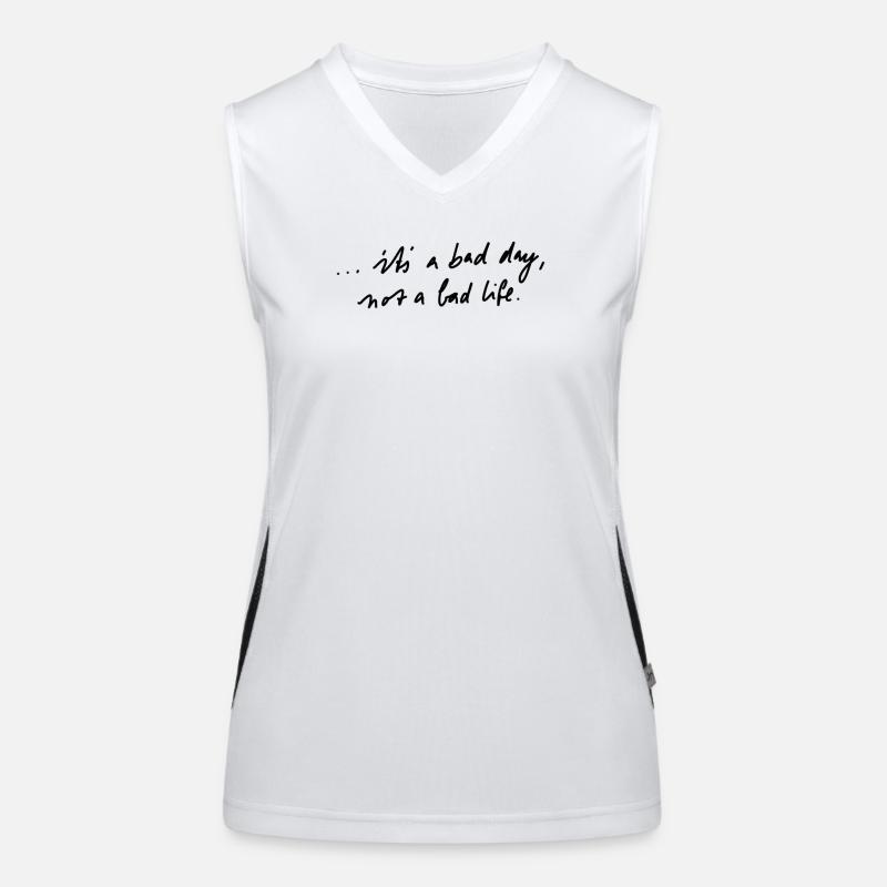It's just a bad day - Women's Functional Contrast Tank Top - white/black