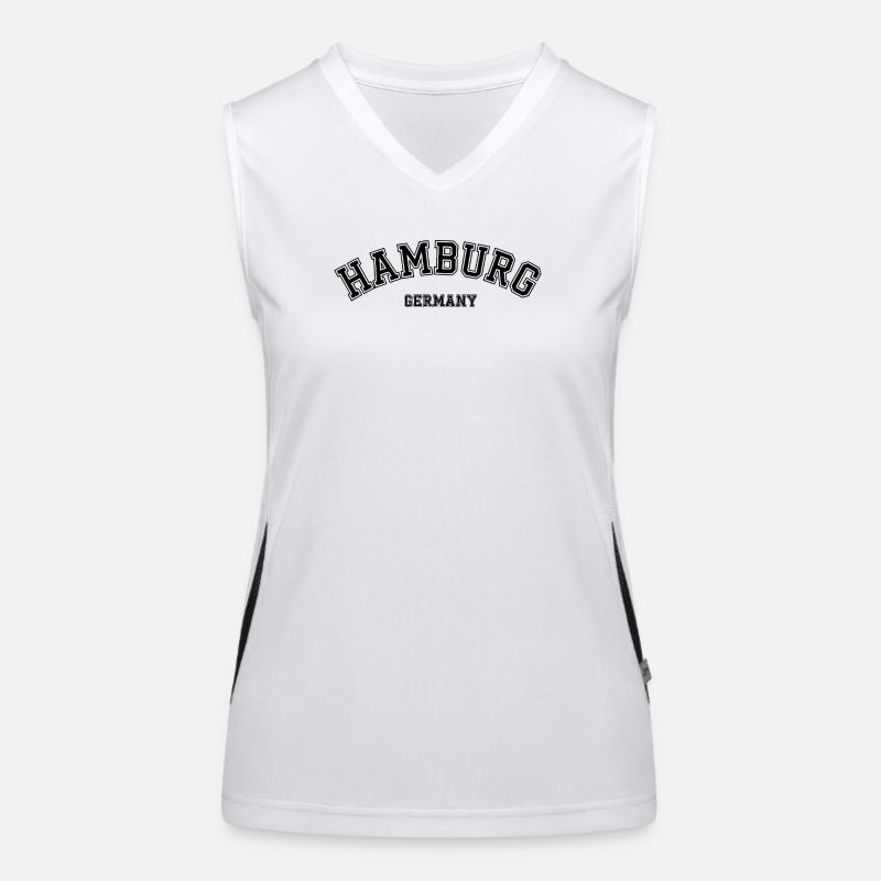 Hamburg Germany Urban Statement Art Women's Functional Contrast Tank Top