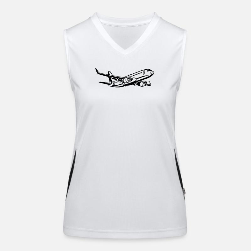 airplane Women's Functional Contrast Tank Top