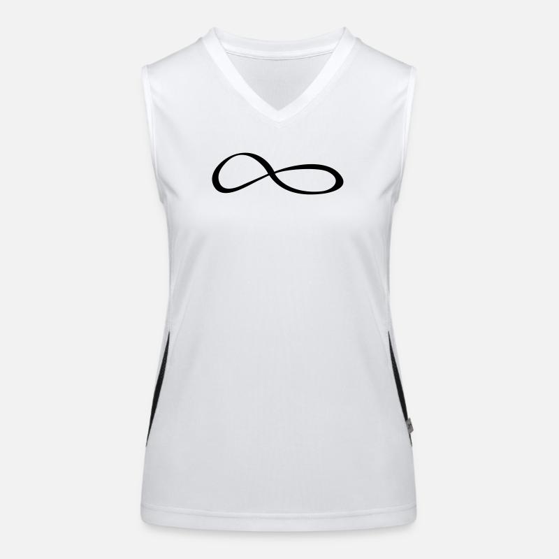 Unendlichkeitszeichen Symbol Funktionelles Kontrast-Tank Top für Frauen