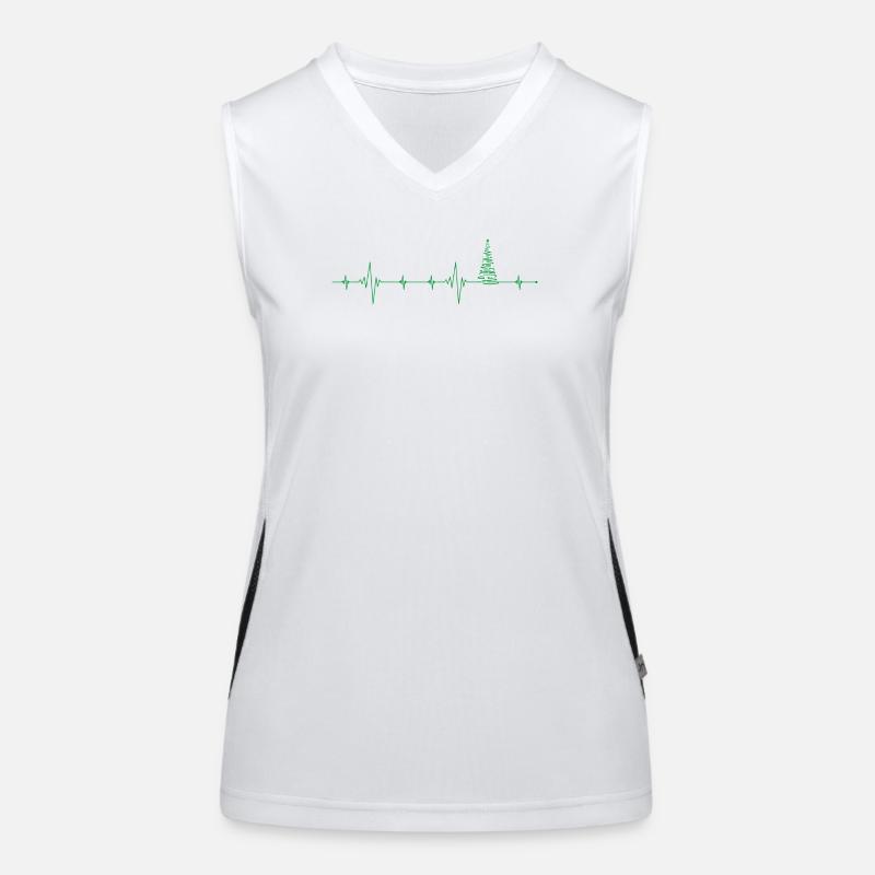 Weihnachtsbaum Puls Kunstwerk Funktionelles Kontrast-Tank Top für Frauen