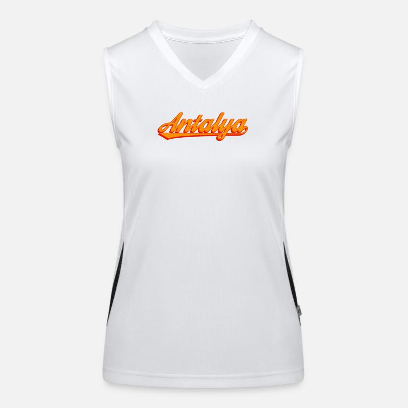 Antalya Sunset Script Funktionelles Kontrast-Tank Top für Frauen