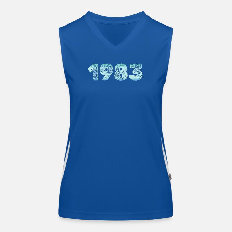 1983 Grunge Gradient Ziffern Funktionelles Kontrast-Tank Top für Frauen