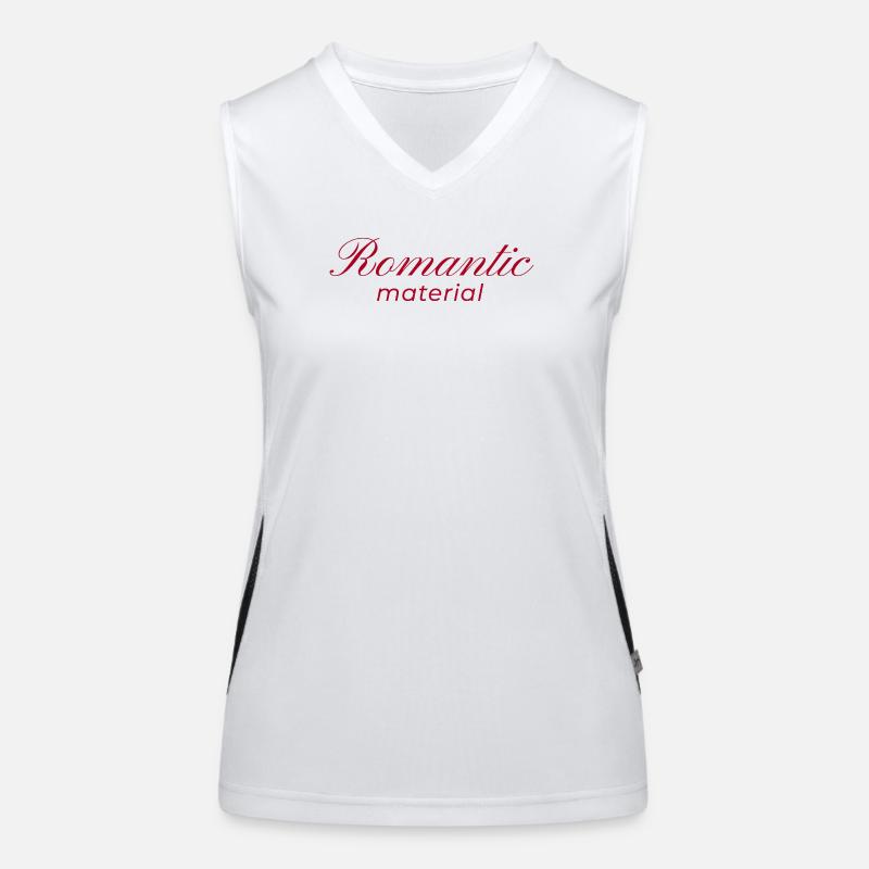 Typografie-Design Romantic Material Funktionelles Kontrast-Tank Top für Frauen