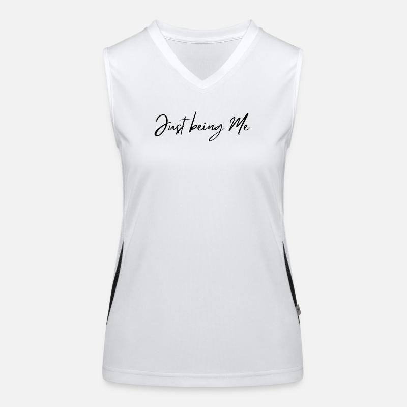 Einfach ich selbst sein Funktionelles Kontrast-Tank Top für Frauen