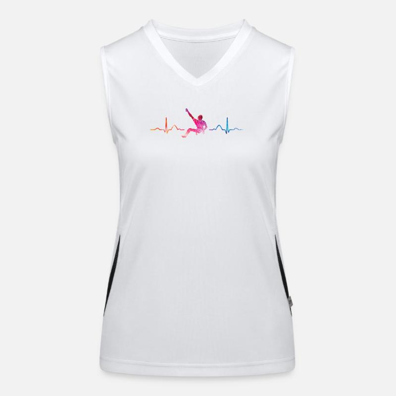 Boulderer Herzschlag Boulder Bouldern Funktionelles Kontrast-Tank Top für Frauen
