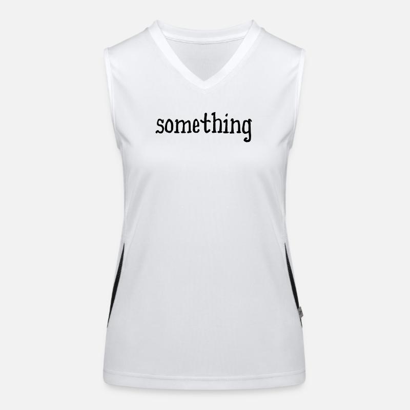 something - something - white Women's Functional Contrast Tank Top