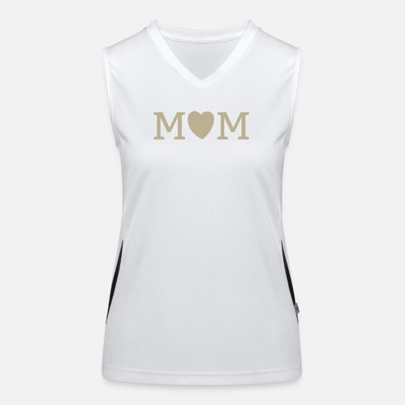 MUM Mutterliebe Symbol Funktionelles Kontrast-Tank Top für Frauen