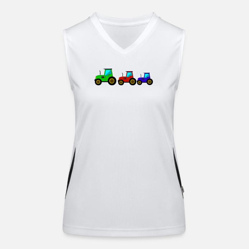 Traktor Trecker Traktor Funktionelles Kontrast-Tank Top für Frauen