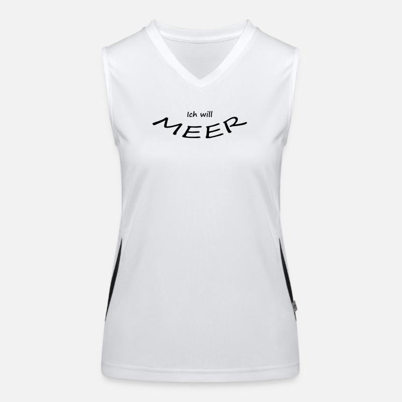 ICH WILL MEER Funktionelles Kontrast-Tank Top für Frauen