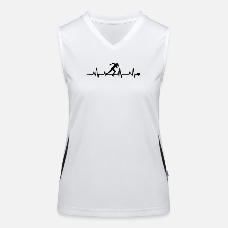 Läuferin Funktionelles Kontrast-Tank Top für Frauen