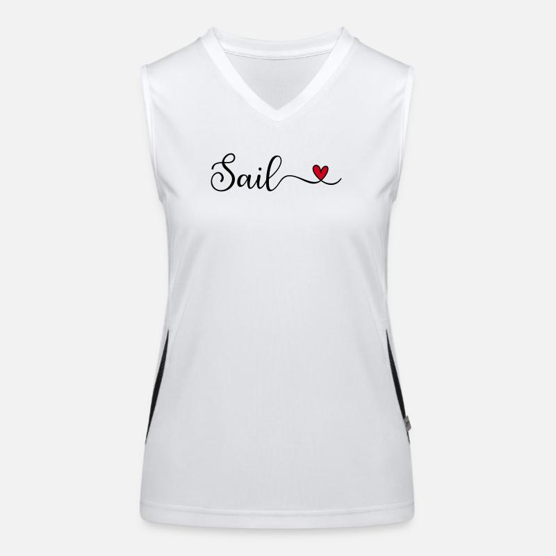 Sail - Women's Functional Contrast Tank Top - white/black