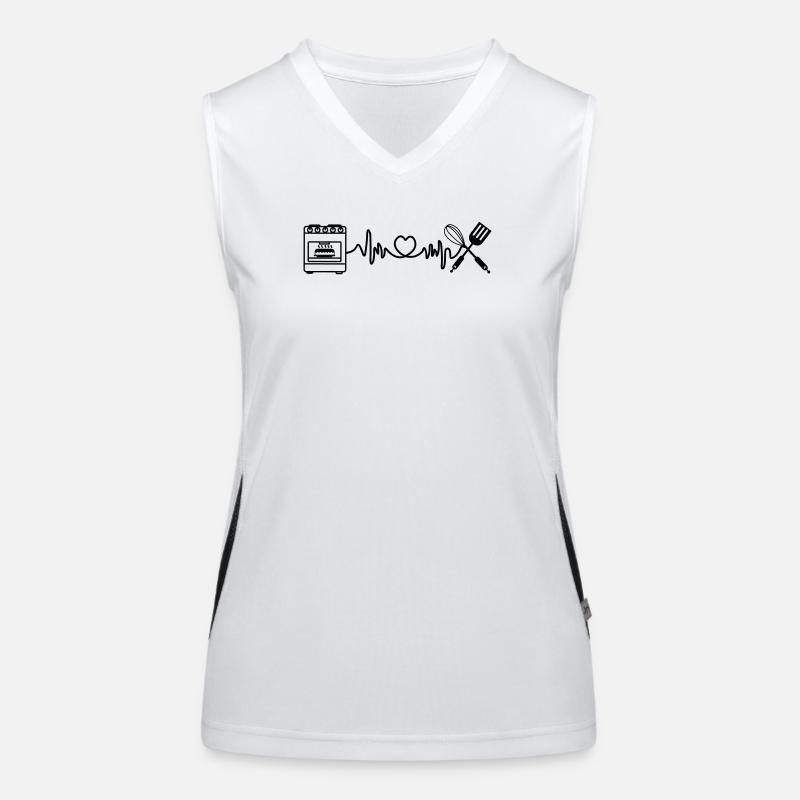 Cardio Herzfrequenz Küchenofen Funktionelles Kontrast-Tank Top für Frauen