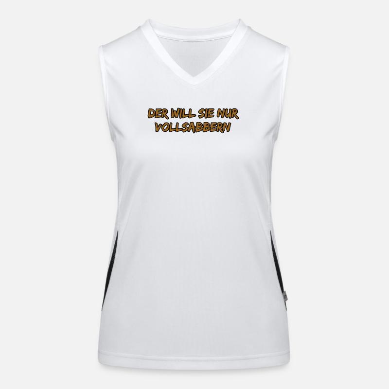 Der Will Sie Nur Vollsabbern Funktionelles Kontrast-Tank Top für Frauen