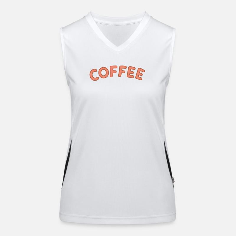 Kaffee-Letterpress-Bogen Funktionelles Kontrast-Tank Top für Frauen