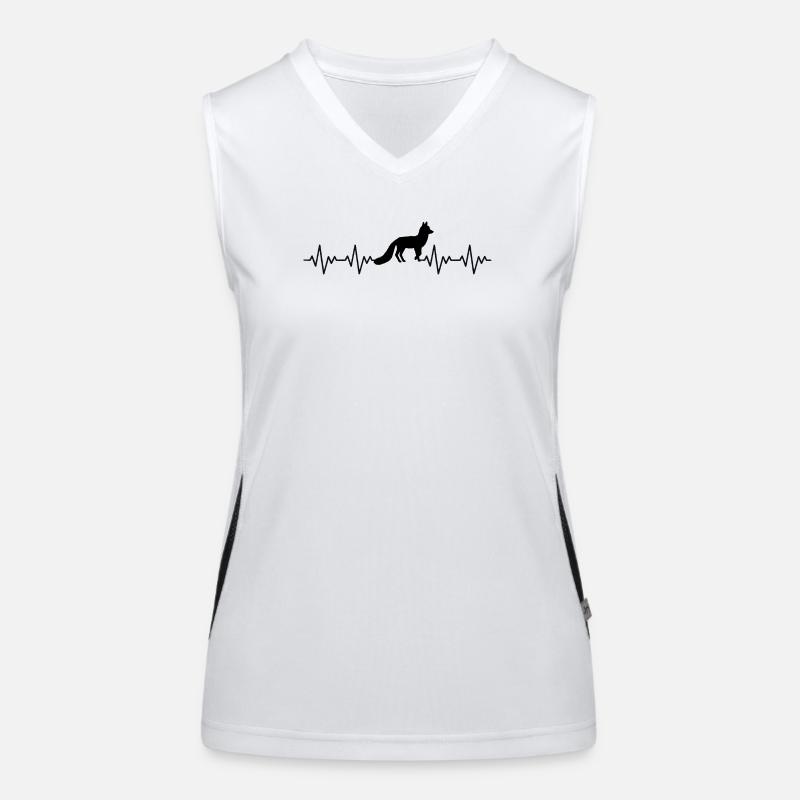Fuchs EKG Herzschlag Funktionelles Kontrast-Tank Top für Frauen