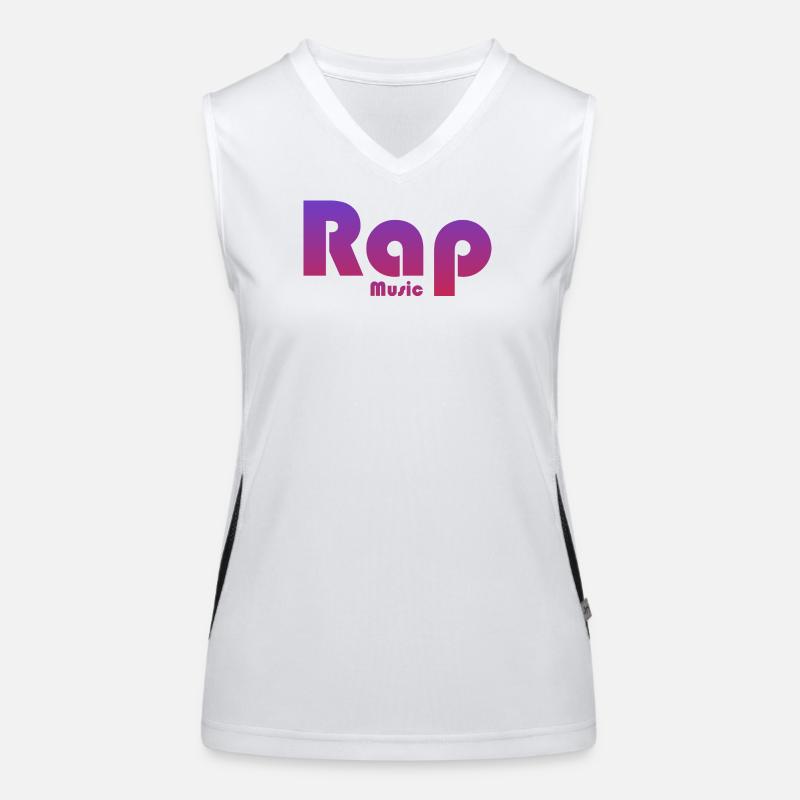 Lebendiges Textdesign Rap Musik Funktionelles Kontrast-Tank Top für Frauen