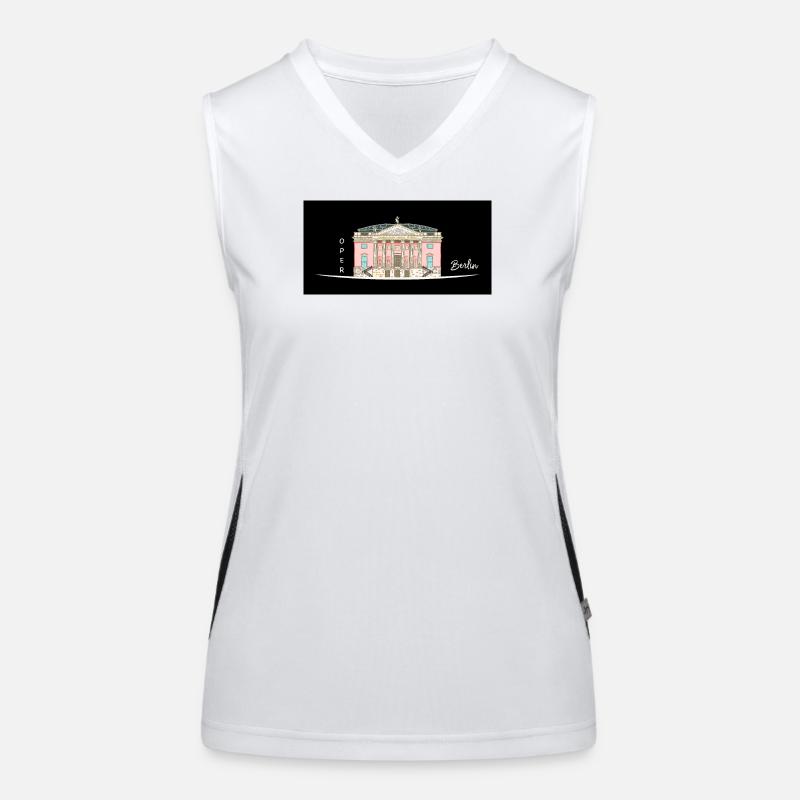 Berlin, Oper unter den Linden, Drawing Women's Functional Contrast Tank Top