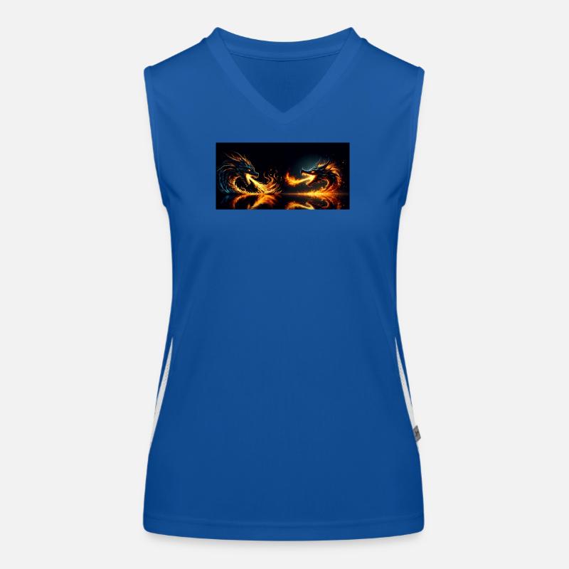 Hitze des Gefechts Funktionelles Kontrast-Tank Top für Frauen