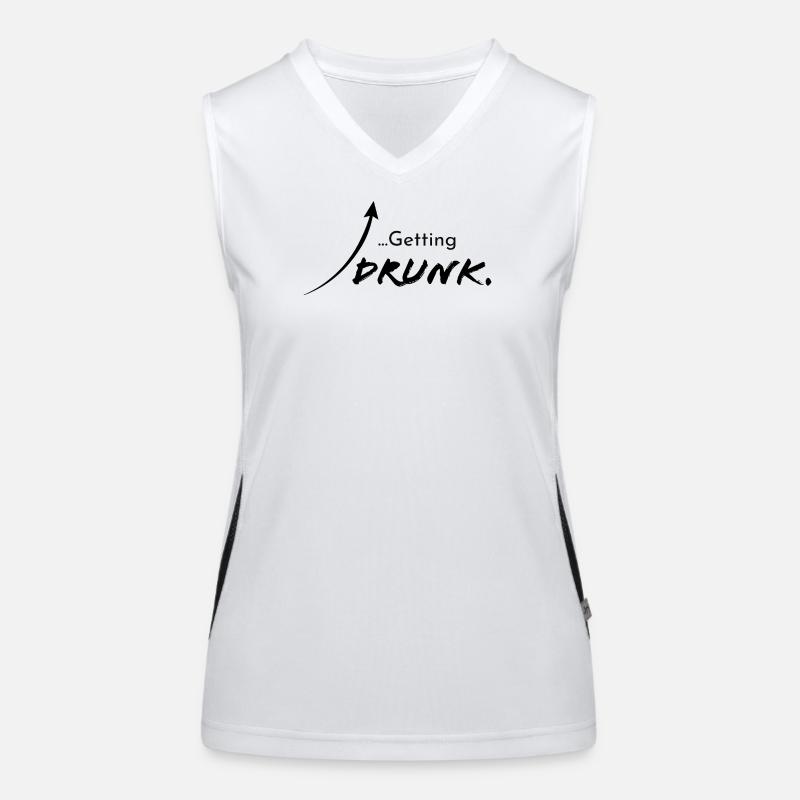Getting drunk, Version 1 Funktionelles Kontrast-Tank Top für Frauen