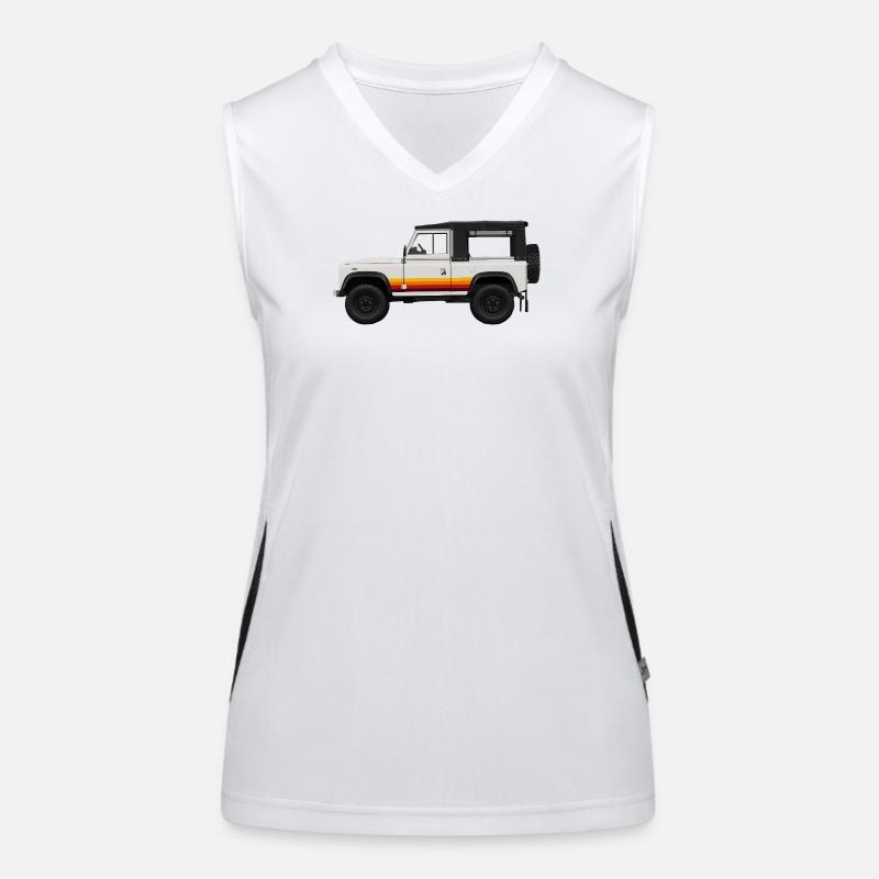 Retromodell Offroad Design Defender Funktionelles Kontrast-Tank Top für Frauen