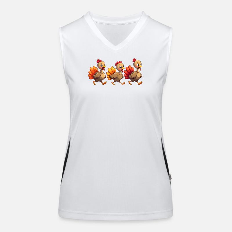 Bébé dinde de Thanksgiving Débardeur respirant contrasté Femme