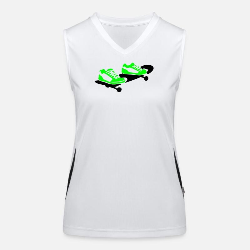 Skateboard Funktionelles Kontrast-Tank Top für Frauen