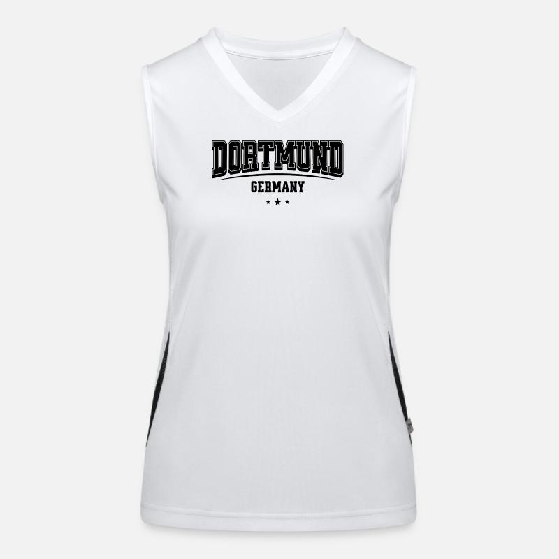 Conception de la déclaration de la ville de Dortmund Débardeur respirant contrasté Femme