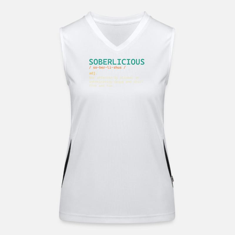 Définition de Soberlicious Drôle Sober Recovery AA Débardeur respirant contrasté Femme