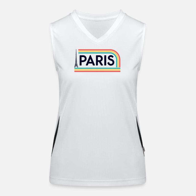 Paris Arc-en-ciel Rétro Débardeur respirant contrasté Femme
