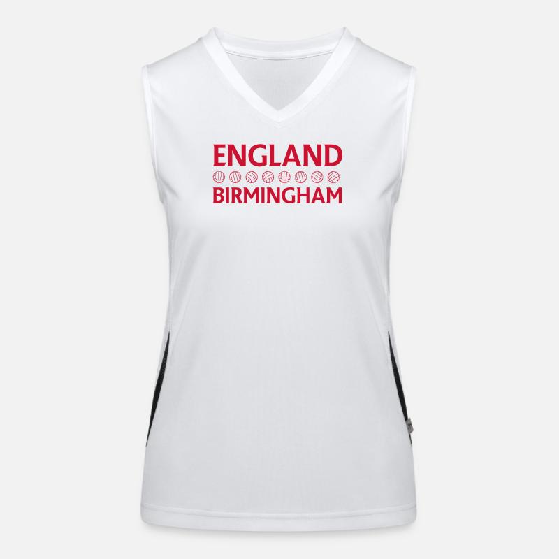 Emblème de cricket Angleterre Birmingham Débardeur respirant contrasté Femme