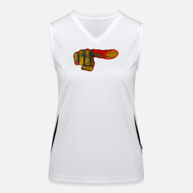 Farbexplosion Zeigefinger Funktionelles Kontrast-Tank Top für Frauen