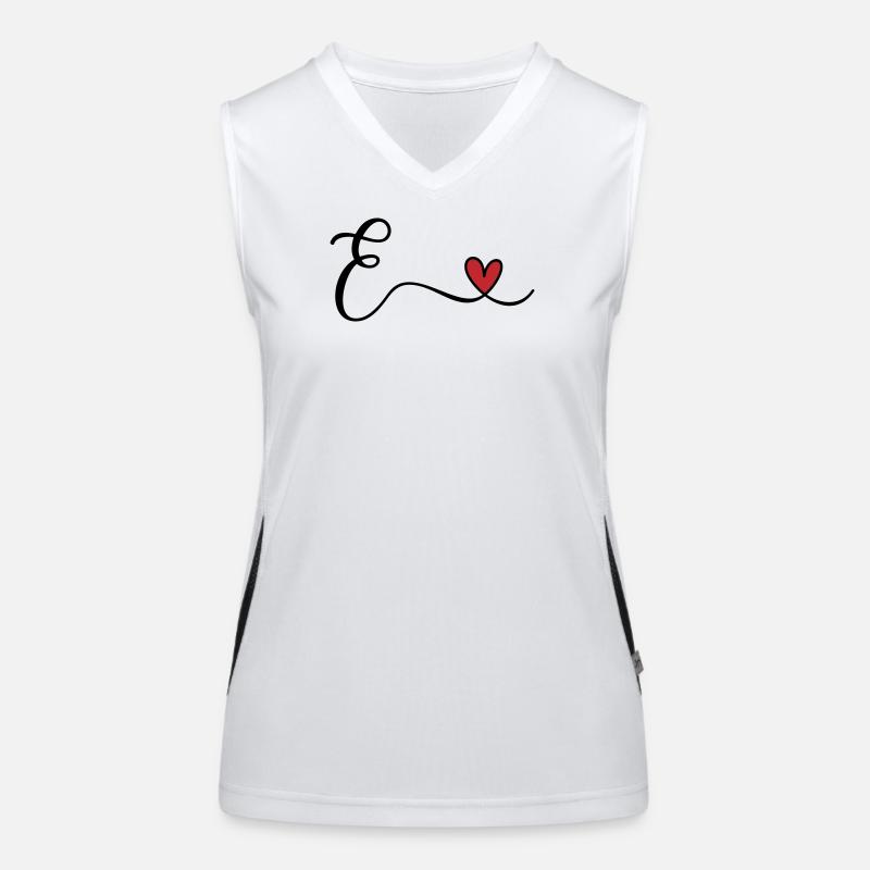 Letter E Monogram Women's Functional Contrast Tank Top