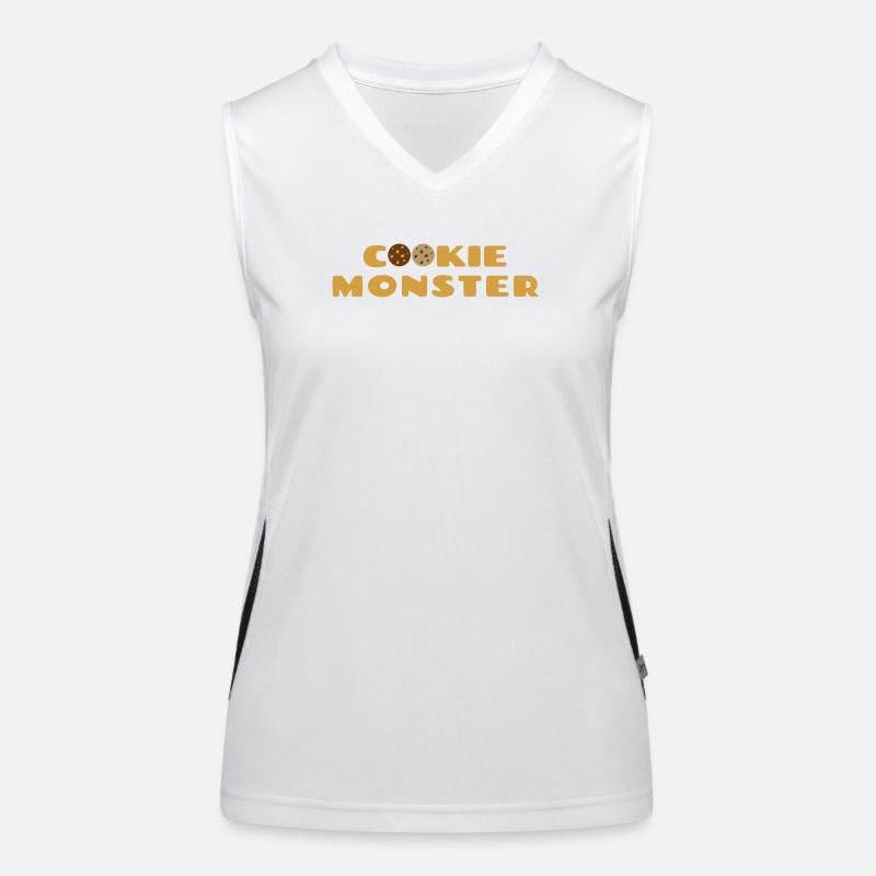 Keks Monster Funktionelles Kontrast-Tank Top für Frauen