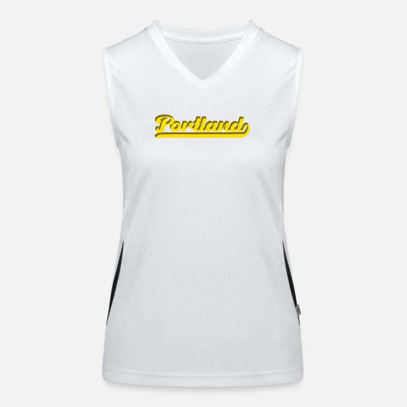 Portland Rétro Script Débardeur respirant contrasté Femme