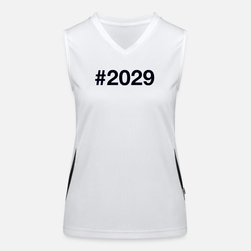 2029 Hashtag Funktionelles Kontrast-Tank Top für Frauen