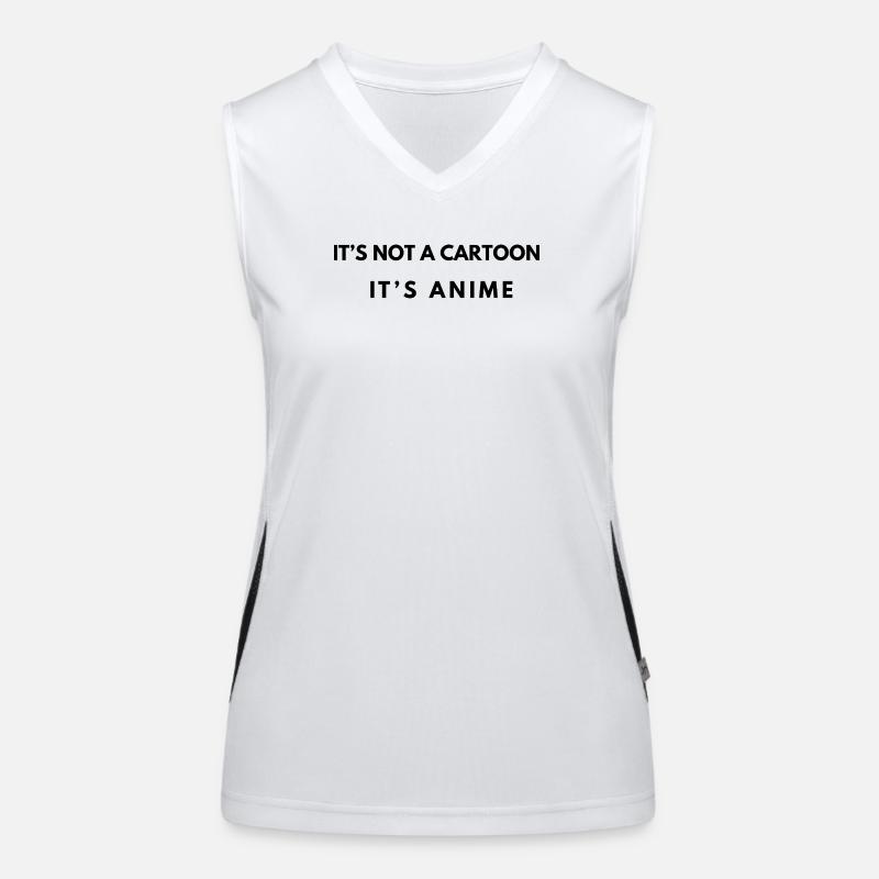 It's not a cartoon – Anime Saying Women's Functional Contrast Tank Top