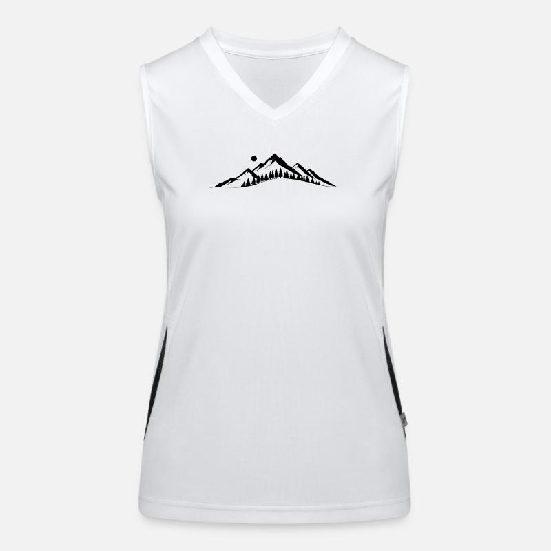 Mountain horizon Women's Functional Contrast Tank Top
