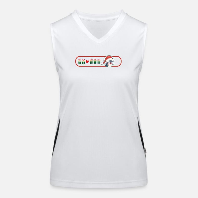 Weihnachtspinguin mit Geschenken Funktionelles Kontrast-Tank Top für Frauen