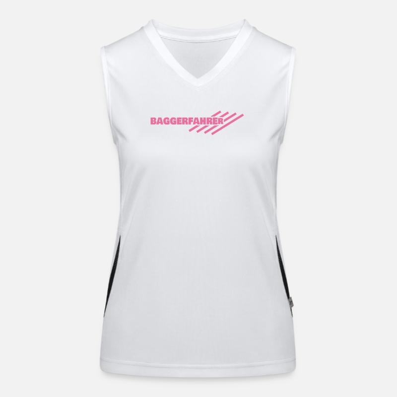 Profession: excavator driver Women's Functional Contrast Tank Top