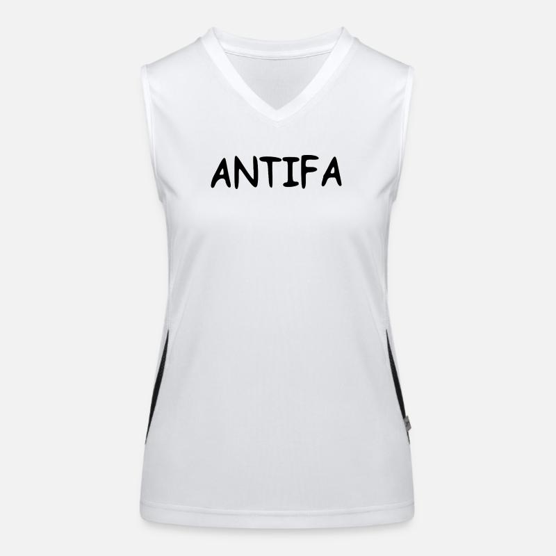 Antifa - noir Débardeur respirant contrasté Femme
