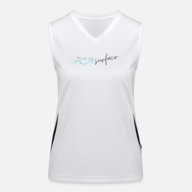 Below The Surface Ocean Inspired T-Shirt  Funktionelles Kontrast-Tank Top für Frauen