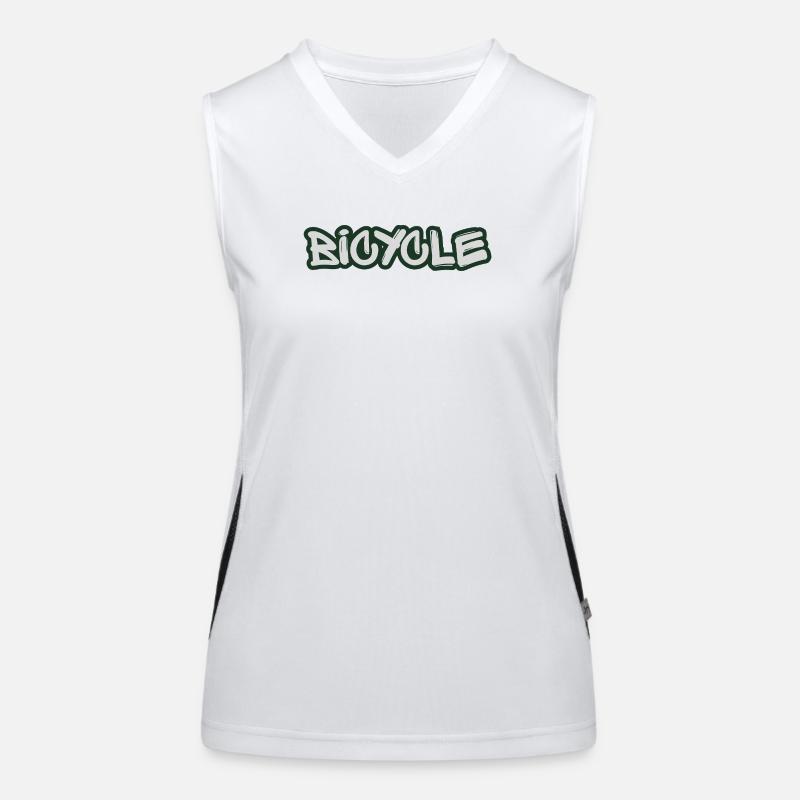 Urban Bicycle Graffiti Sticker Design Funktionelles Kontrast-Tank Top für Frauen