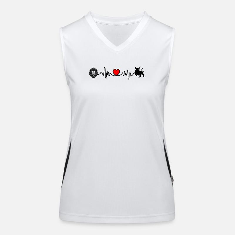 Herzfrequenz Cardio Löwe Stier Funktionelles Kontrast-Tank Top für Frauen
