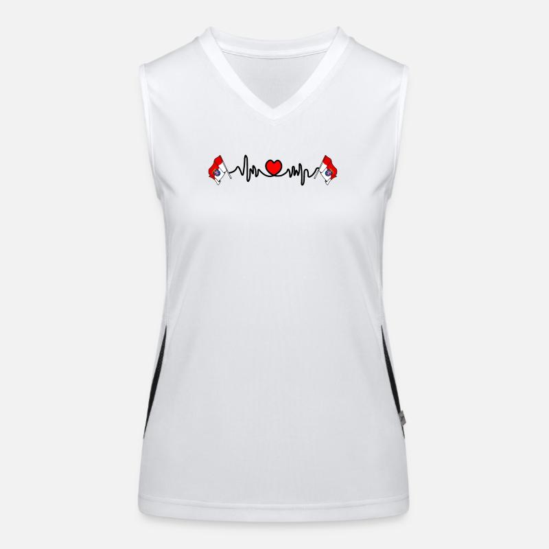 Herzfrequenz-Cardio für Hessen Funktionelles Kontrast-Tank Top für Frauen